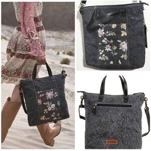 NWOT MYRA - Cavender Floral Canvas Tote Bag